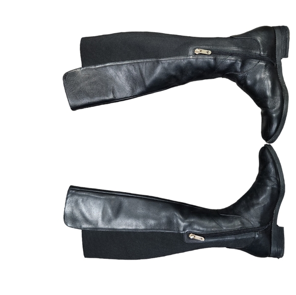 Tommy Hilfiger Twirme Equestrian Leather black tall boots sz 8M like new - Picture 6 of 7